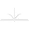 Ekena Millwork Redmond Architectural Grade PVC Gable Bracket, 96"W x 44"H x 4"D x 4"F, 11/12 Pitch GBP096X44X0404RED00 - alternate 3